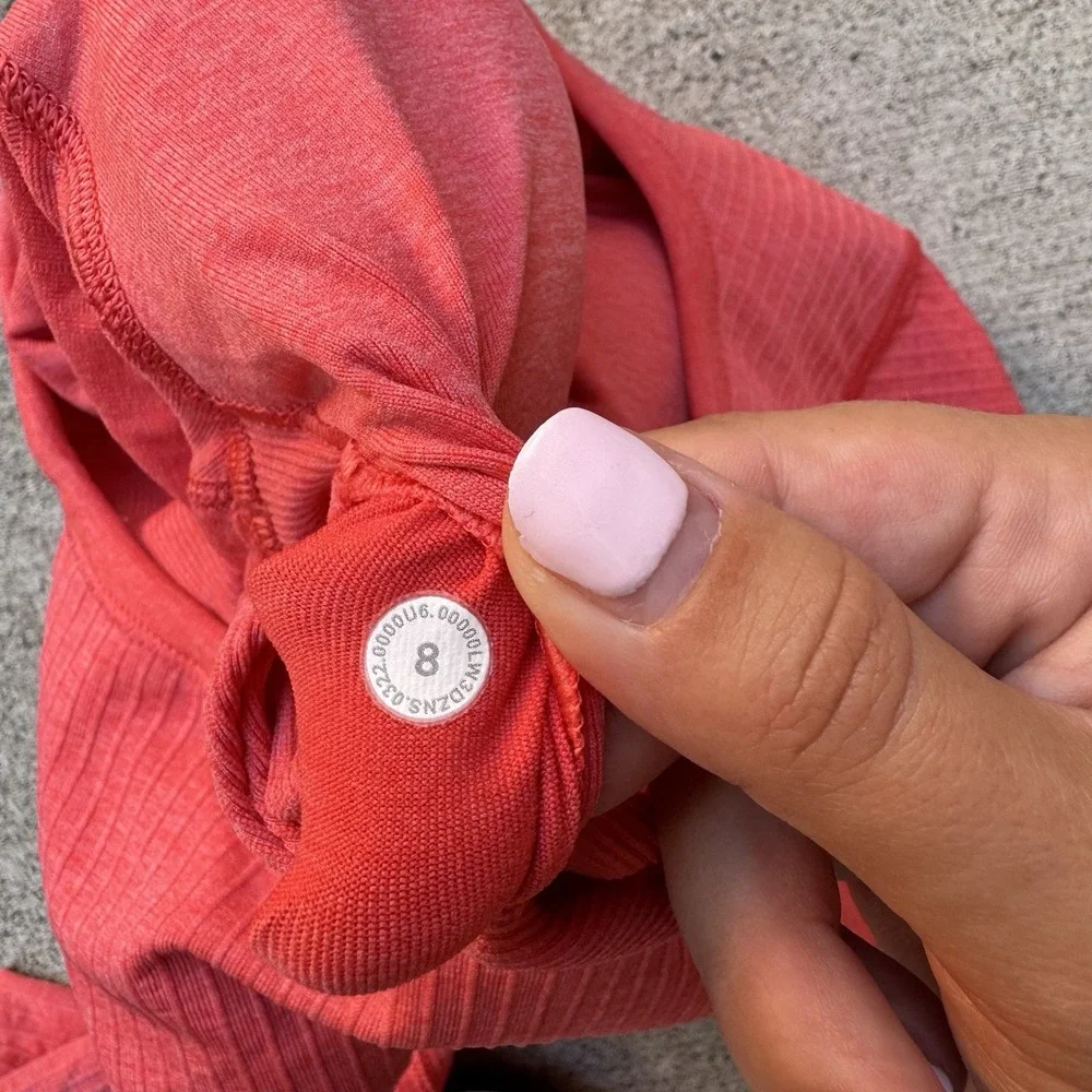Lululemon Ebb to Street Long Sleeve‎ Shirt Pale Raspberry Size 8
